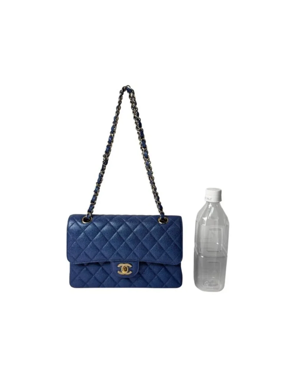 Chanel Quilted 23 Caviar Leather Double Flap Shoulder Bag